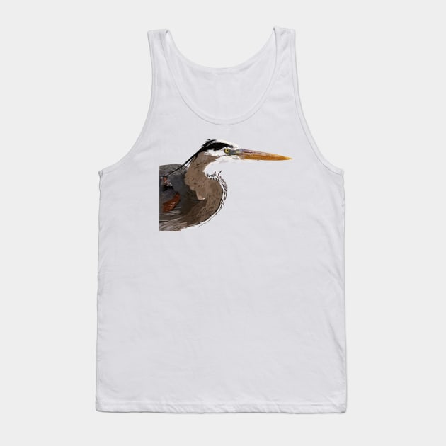 Blue heron Tank Top by obscurite